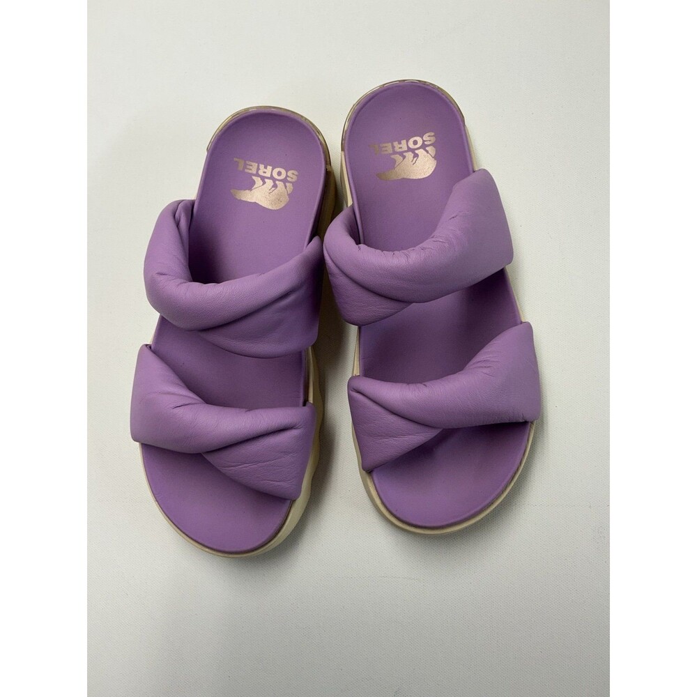 SOREL Women's Purple Twisted Strap Slide Sandals
